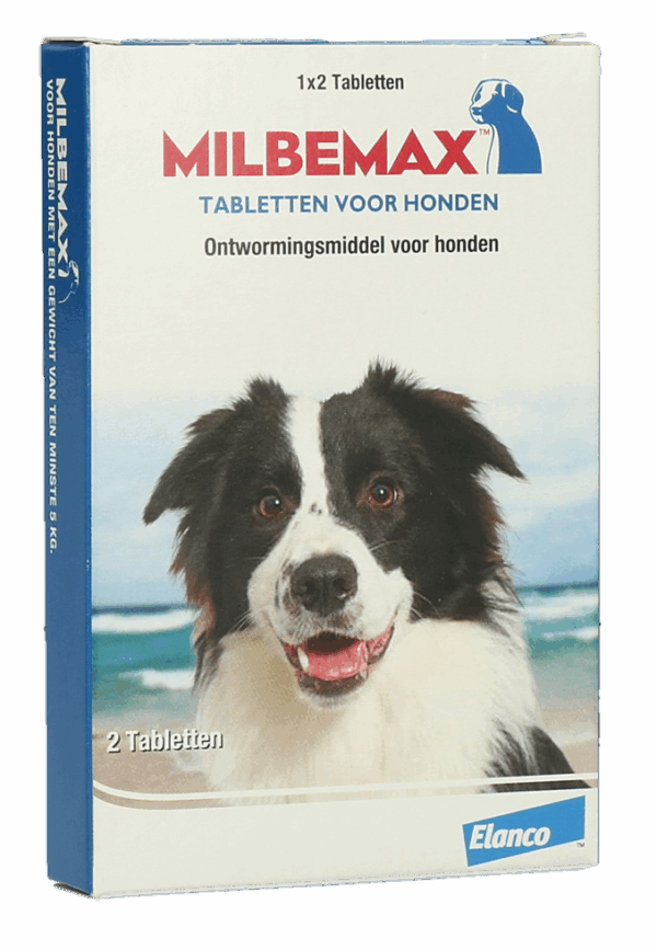 Milbemax Tabletten Hond Groot 2 tabl. 5-75kg