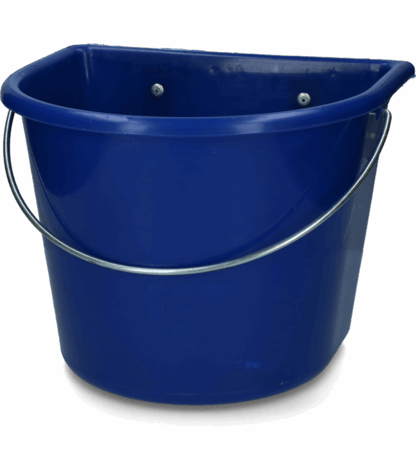 Voerbak 15 l met ophang en hengsel donkerblauw