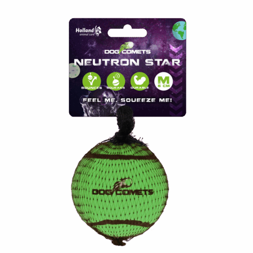 Dog comets Neutron Star Tennisbal met pieper M Groen 1st