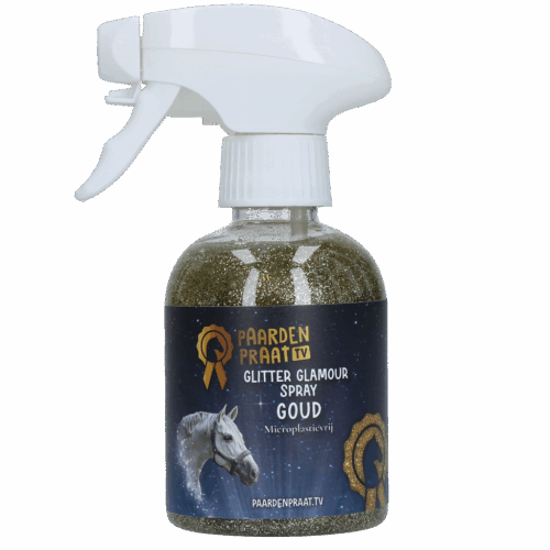 Paardenpraat Glitter Glamour Spray Goud