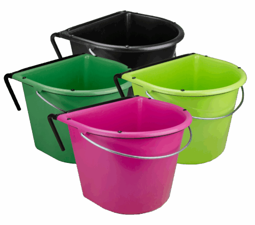 298060 Voerbak 15 l met ophang en hengsel groen