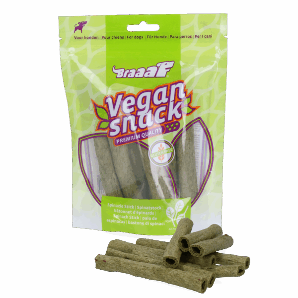 Braaaf VEGAN snack spinazie stick 80 g