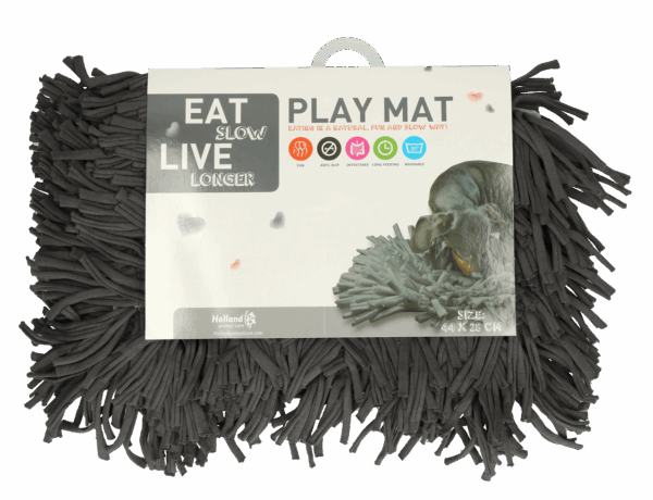 Eat Slow Live Longer Play Mat Grey