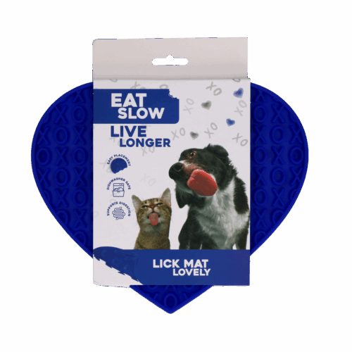 298126 Eat Slow Live Longer Lick Mat Lovely Blue