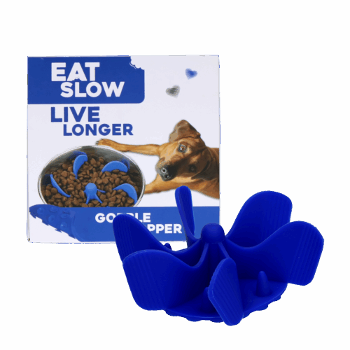 298185 Eat Slow Live Longer Gobble Stopper M Blue