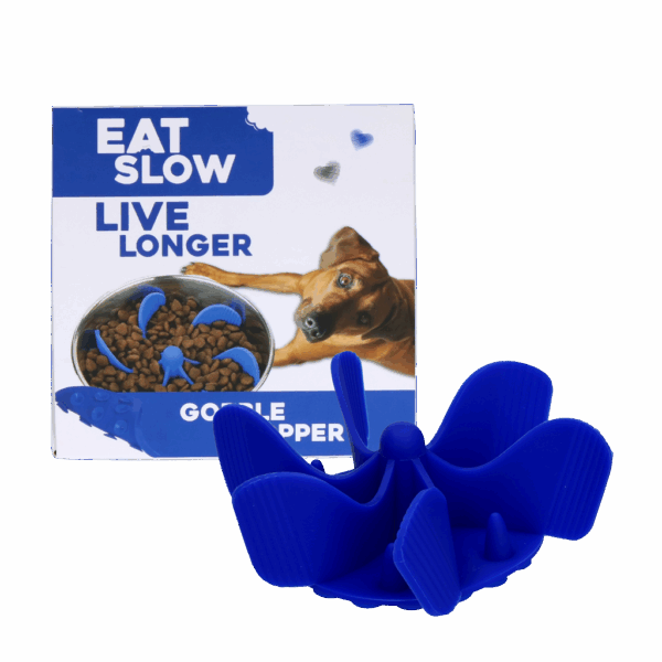 Eat Slow Live Longer Gobble Stopper M Blue