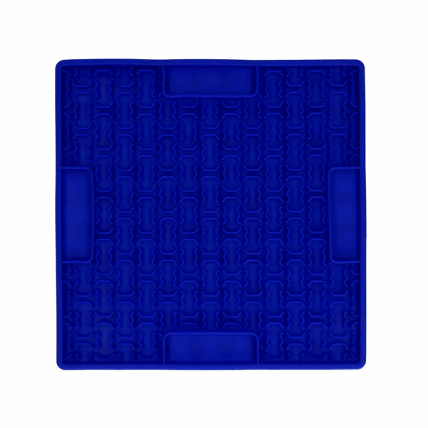 298274 Eat Slow Live Longer Lick Mat Bones Red