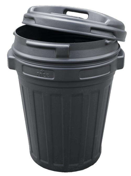 298381 Voerton met draaisluiting 70 liter Black