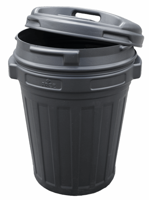 298381 Voerton met draaisluiting 70 liter Black