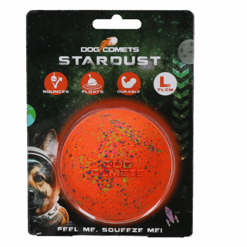 298563 Dog Comets Ball Stardust Oranje L