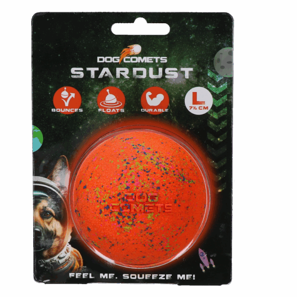 298563 Dog Comets Ball Stardust Oranje L