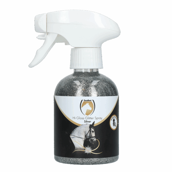 298660 Excellent Horse Hi Gloss Glitter Spray Silver 250 ml