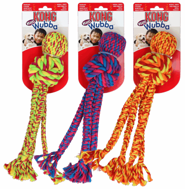 KONG Wubba Weaves met touw Ass. L