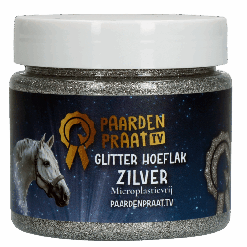 Paardenpraat TV Glitter Hoeflak Zilver