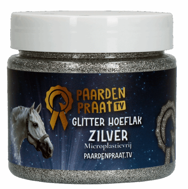 Paardenpraat TV Glitter Hoeflak Zilver