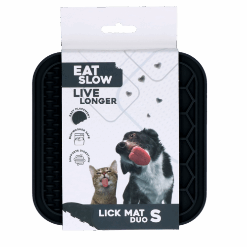 298911 Eat Slow Live Longer Lick Mat Duo S Grey
