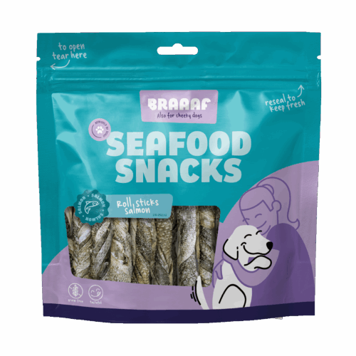 Braaaf Salmon Roll sticks 12cm - 175 gram