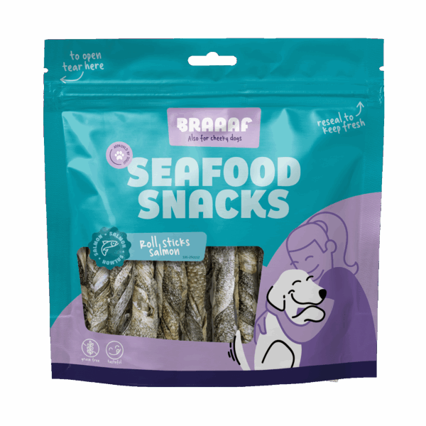 298989 Braaaf Salmon Roll sticks 12cm - 175 gram