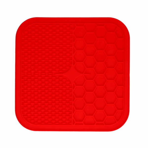 299246 Eat Slow Live Longer Lick Mat Duo L Red