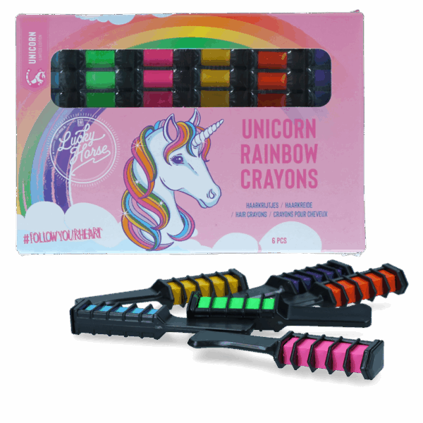 299318 Lucky Horse Unicorn regenboog kleurkrijt
