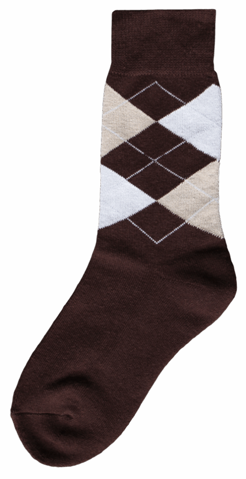 Ruitersok bruin/beige/wit 43-46
