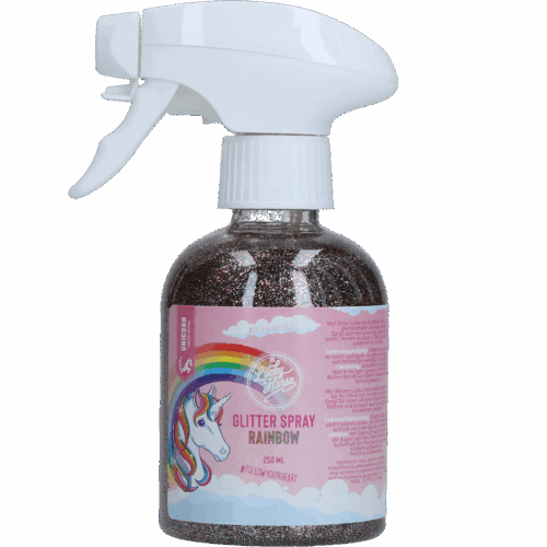 Lucky Horse Unicorn Rainbow Glitter Spray