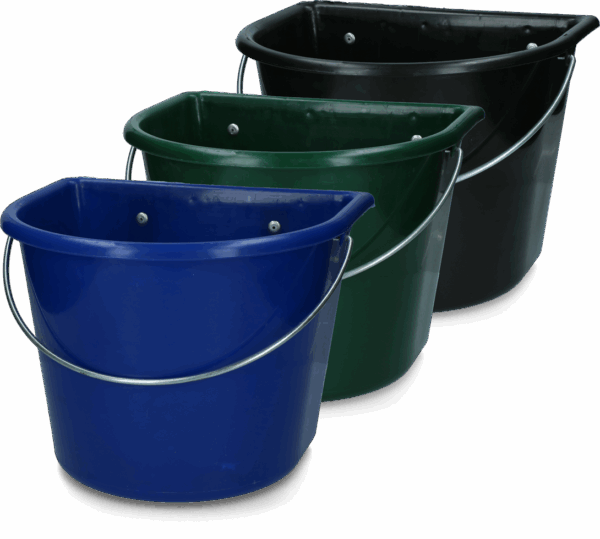 Voerbak 15 l met ophang en hengsel donkerblauw