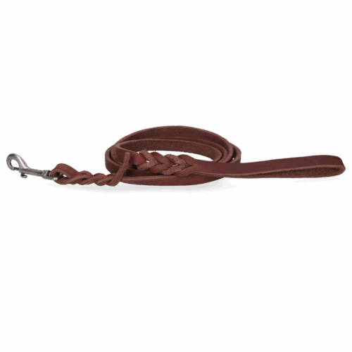 300502 Spotted! Pro Leren Showlijn Bruin Musketon 1,6x180cm