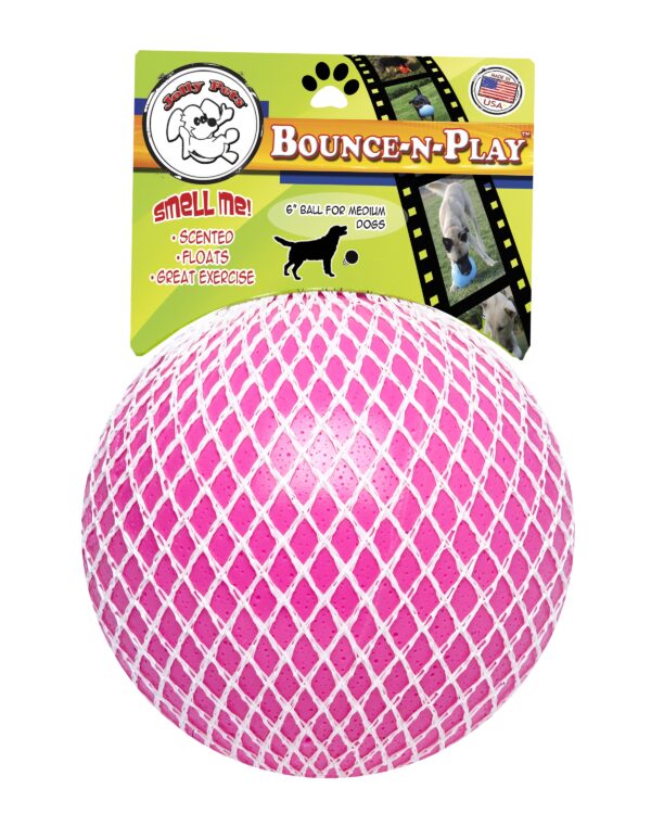 300625 Jolly Ball Bounce-n Play 11cm Roze (Kauwgumgeur)
