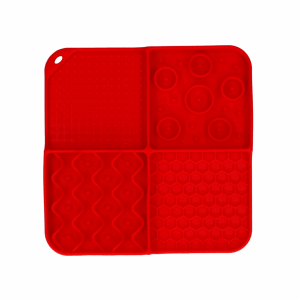 300833 Eat Slow Live Longer Lick Mat Dimensions Rectangle Red