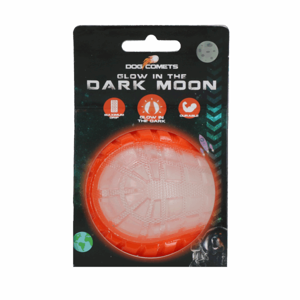 301226 Dog Comets Glow in the Dark Moon Orange M