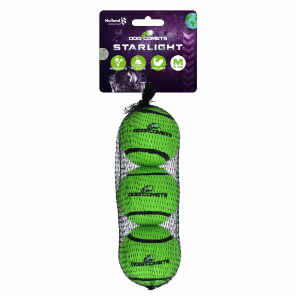Dog comets Starlight Tennisbal M Groen 3st