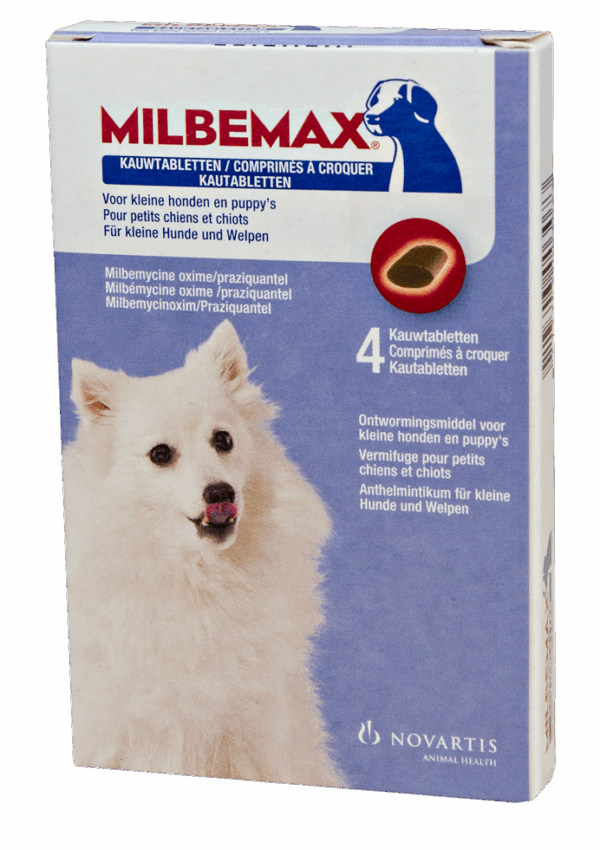 Milbemax Kauwtabletten Hond Klein Chewy 4 tabl. <5kg