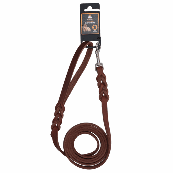 301796 Spotted! Pro Leren Showlijn Bruin Musketon 1,6x180cm