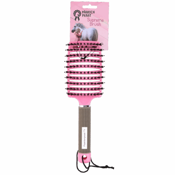 Paardenpraat Horse Supreme Borstel roze