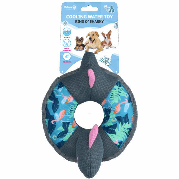 302082 CoolPets Ring o' Sharky (Flamingo)