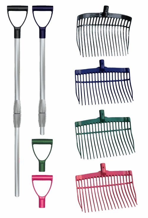 302275 Mestvork kunststof zwart met alu. steel in een doos