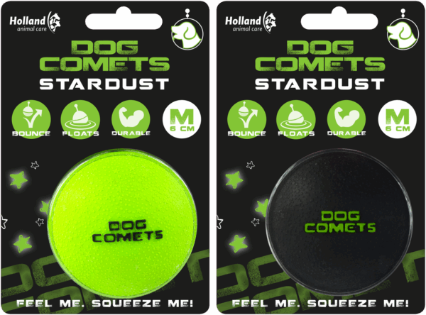 302286 Dog Comets Ball Stardust Zwart/Groen M