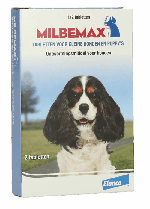 302423 Milbemax Tabletten Puppy/Kleine hond 2 tabl. <5kg