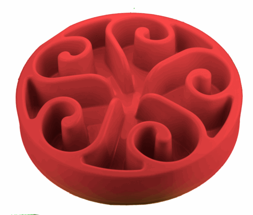 302429 Eat Slow Live Longer Original Red L