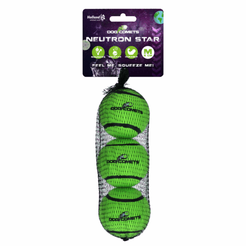 Dog comets Neutron Star Tennisbal met pieper M Groen 3st