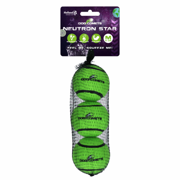 Dog comets Neutron Star Tennisbal met pieper M Groen 3st