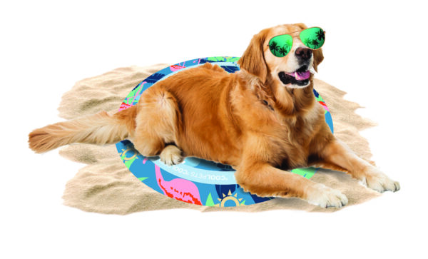 302658 CoolPets Tropical Premium Cooling Mat Flamingo