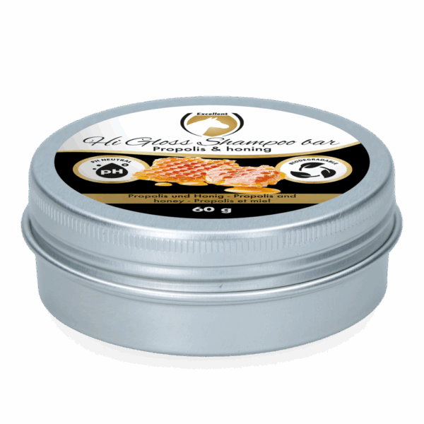 302679 Excellent Horse Hi Gloss Shampoo Bar Propolis & Honing 60 g