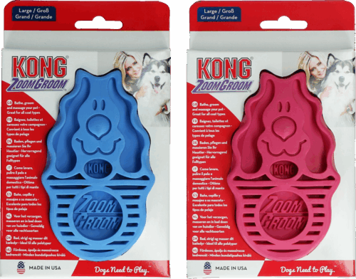302701 KONG ZoomGroom Rassberry Large