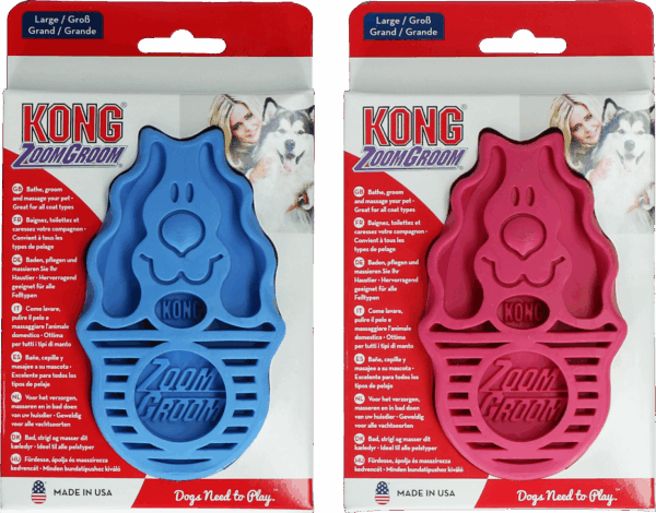 KONG ZoomGroom Rassberry Large