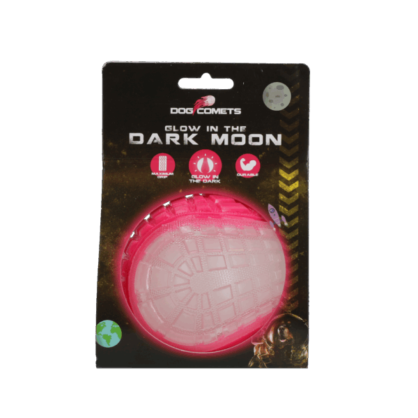 302702 Dog Comets Glow in the Dark Moon Pink L
