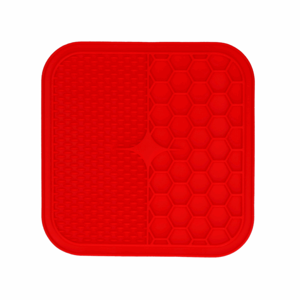 Eat Slow Live Longer Lick Mat Duo M Red