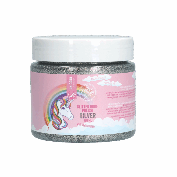 Lucky Horse Glitter Hoeflak Zilver