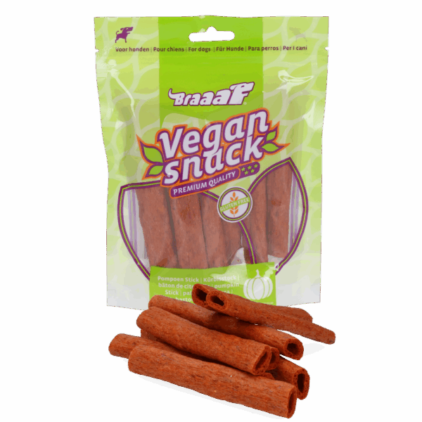 Braaaf VEGAN snack pompoen stick 80 g